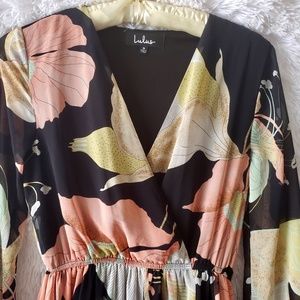 Wondrous Water Lilies White Maxi Dress Small